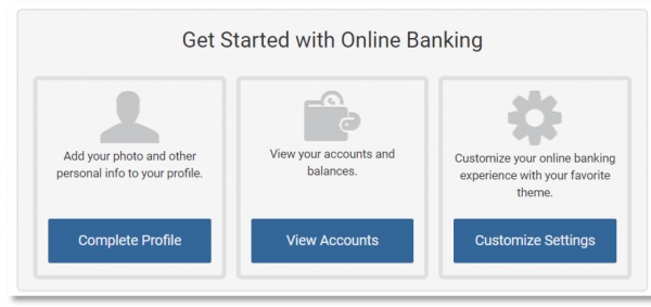 Digital Banking Get Started Screen